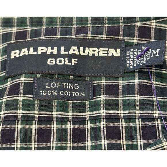 Ralph Lauren Golf Men's Lofting Button Down Up Shirt Long Sleeve Plaid Size Med - Picture 5 of 6